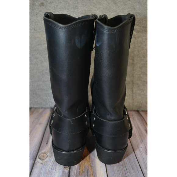 Dingo Boots Womens 10 Dean Black Leather Harness Motorcycle Mid Calf DI07370 - Picture 7 of 16